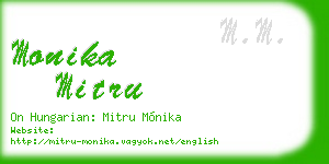 monika mitru business card