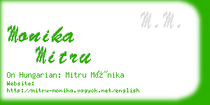 monika mitru business card